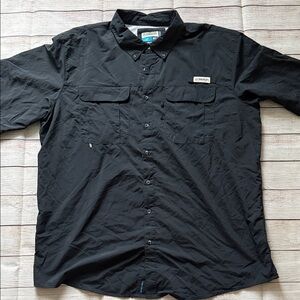 Magellan Outdoors Black Button-Up Shirt